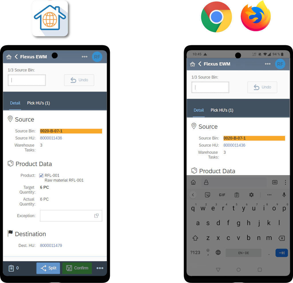 Comparison of CipherLab Enterprise Browser with Chrome and Firefox