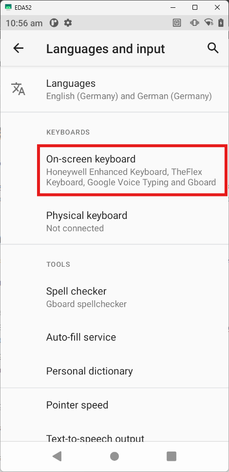Select On-screen keyboard